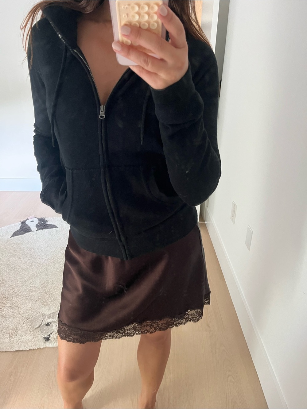 Vintage Ralph Lauren Black Zip-Up Hoodie- Women